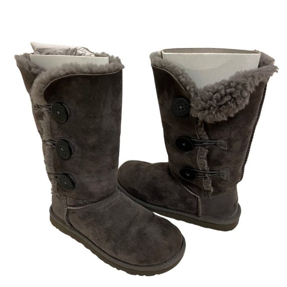 UGG Bailey Button Triplet II Boot - Grey - Picture 4 of 7